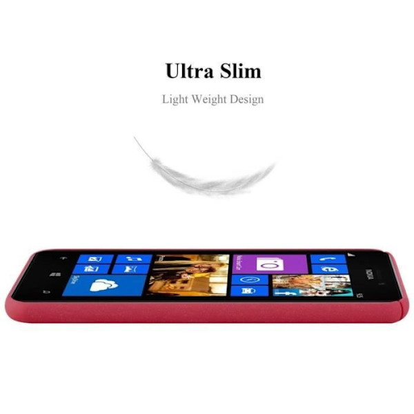 Coque - CADORABO - Nokia Lumia 925 - Hårt skydd - Mat design - Röd färg Röd
