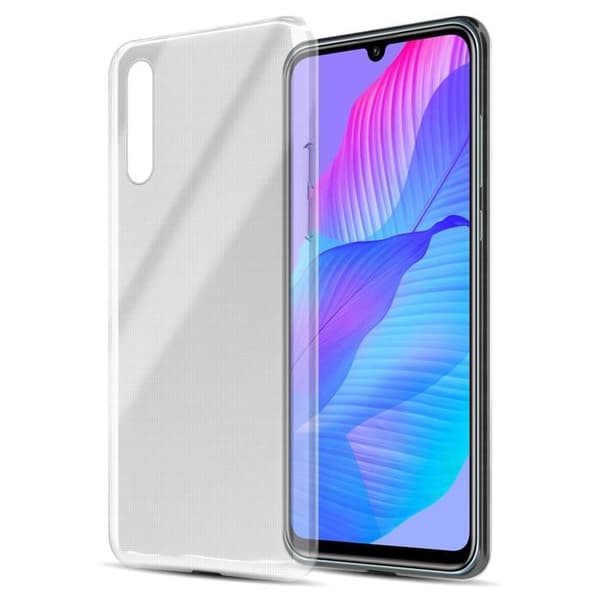 Transparent stötsäker silikonfodral för Huawei P SMART S Vit