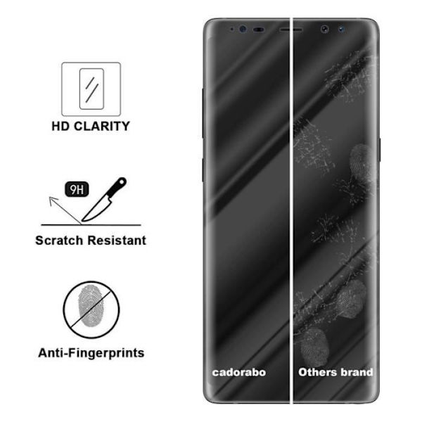 Cadorabo härdat glas Samsung Galaxy NOTE 8 skärmskyddsfilm härdat skydd för display TRANSPARENT Transparent
