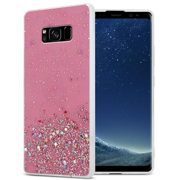 Coque - CADORABO - Samsung Galaxy S8 - Rosa - Paljetter - Silikon TPU Rosa