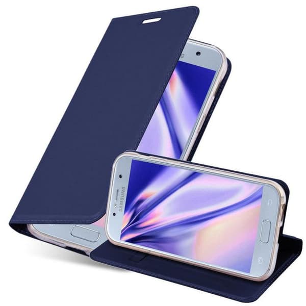 Flip-fodral för Samsung Galaxy A5 2017 i MÖRKBLAU CLASSY Plånbok Stötsäker Blå