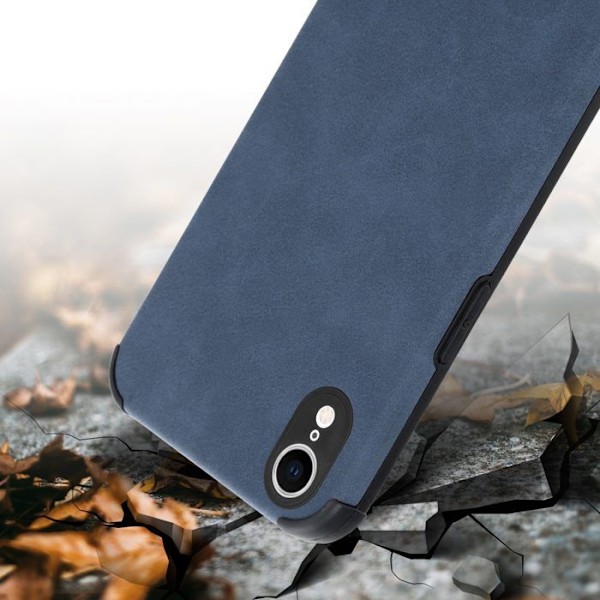 Coque för Apple iPhone XR Fodral i Saphir Blå Silikon TPU Elegant Skinnliknande Fodral Blå
