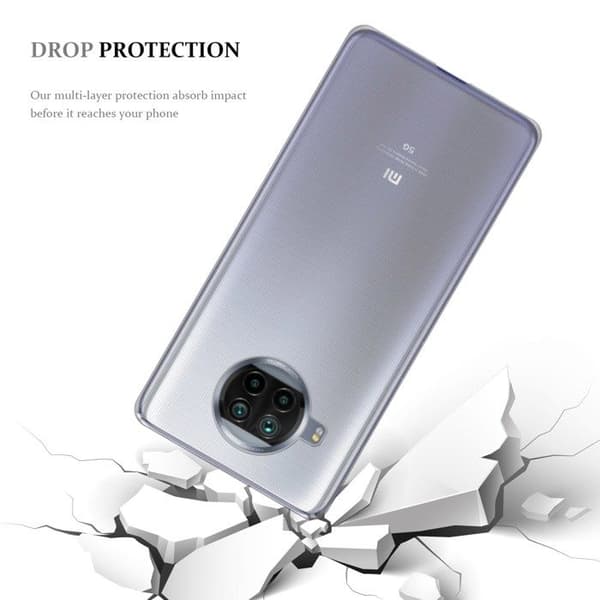 Transparent stötsäker silikonfodral för Xiaomi Mi 10T LITE Vit