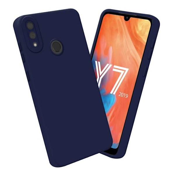 Coque för Huawei Y7 2019 / Y7 PRIME 2019 i FLUID MÖRKBLAU Fodral Etui Case Cover i flexibel TPU-silikon Skydd Blå
