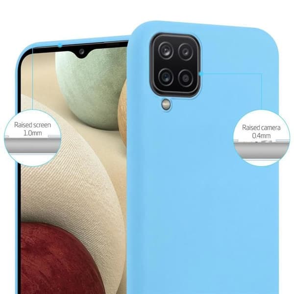 Skyddsskal för Samsung Galaxy A12 / M12 CANDY BLÅ Stötsäker Silikon Blå
