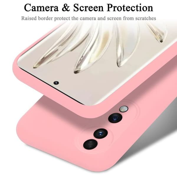 Skyddande stötsäker skal för Honor 70 i LIQUID PINK Ros