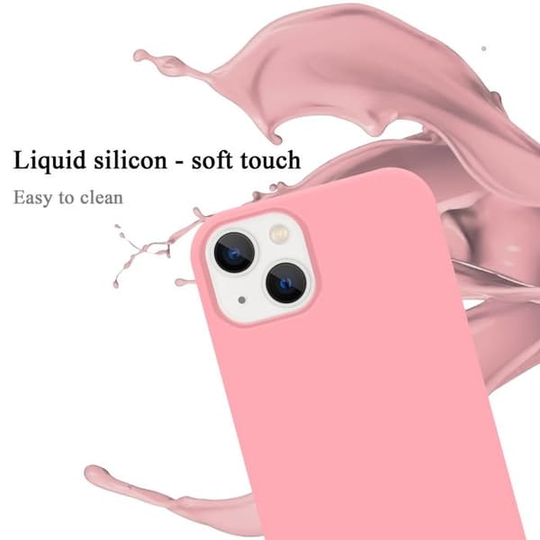 Skal för iPhone 14 PLUS Stötabsorberande i LIQUID PINK Ros