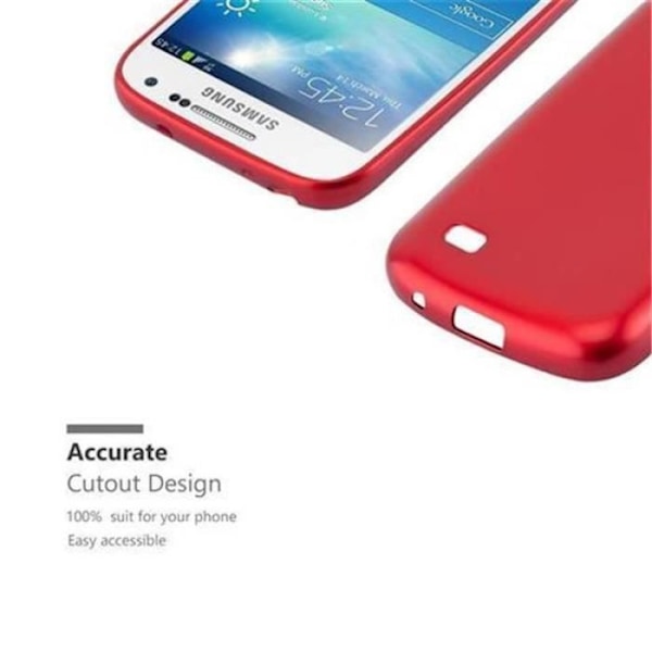 Cadorabo fodral för Samsung Galaxy S4 MINI - i rött - Mjukt TPU silikonskyddsfodral med anti-chock