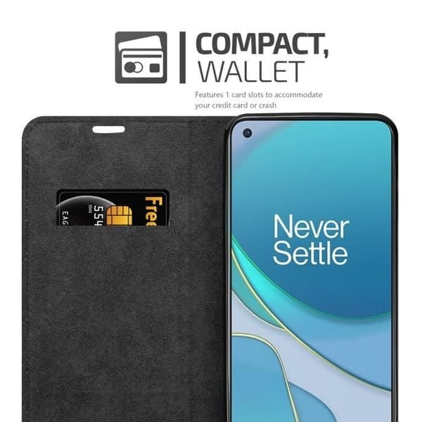 Fodral för OnePlus 8T Väska i MÖRKBRUN Skyddande Plånboksfodral brun