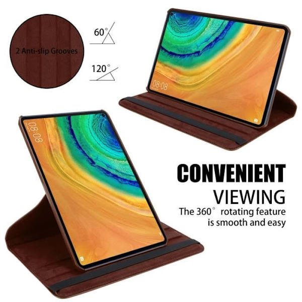 Tabletfodral - Cadorabo - Huawei MatePad PRO - Brun Champignon - 360° skydd - Inbyggt stativ BRUN SVAMP