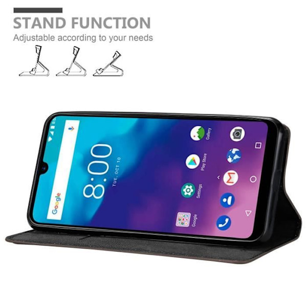 Etui för telefon - CADORABO - ZTE Blade V10 VITA - Kaffebrun - Magnetisk stängning - Mjuk kaffe brunt