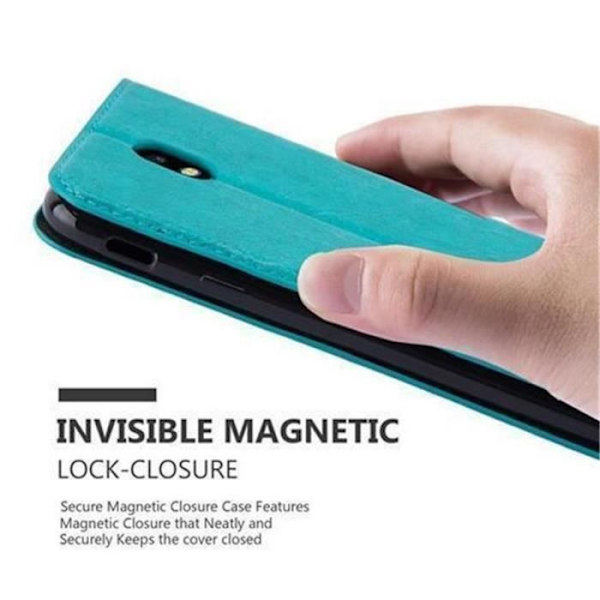 Samsung Galaxy J7 2017 (7) Fodral i PETROL TURQUOISE från Cadorabo (INVISIBLE MAGNETIC CLOSURE Design) Skyddsfodral