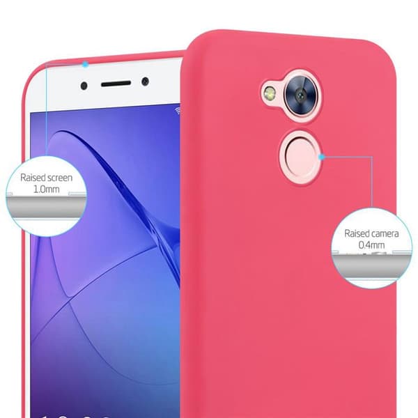 Skyddsfodral för Honor 6A PRO / 5C PRO CANDY RÖD Stötsäker Silikon Röd