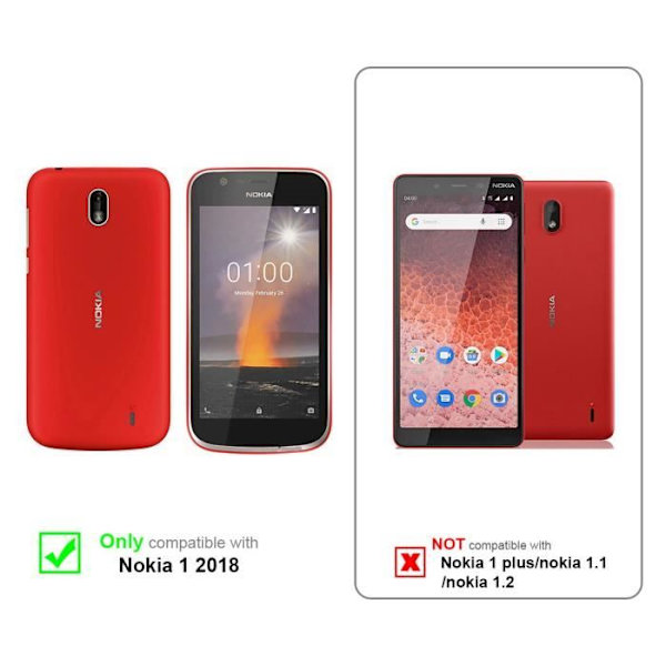 Coque - CADORABO - Nokia 1 2018 - Metallisk - Stötteförsvar - Elegant design Svart