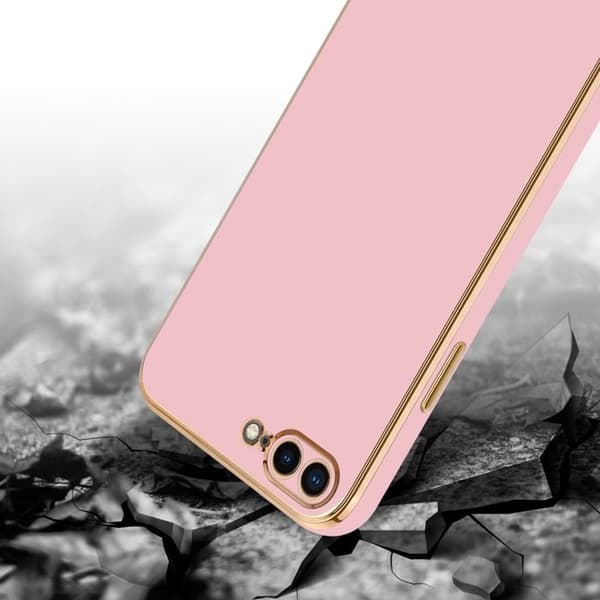 Fodral för iPhone 7 PLUS / 7S PLUS / 8 PLUS Glansig Roséguld med skydd för kamera Ros