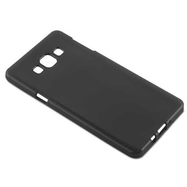 Samsung Galaxy A7 2015 (5) Fodral i JET BLACK från Cadorabo (BORSTAD METALL DESIGN) Ultramjukt silikongel TPU-fodral