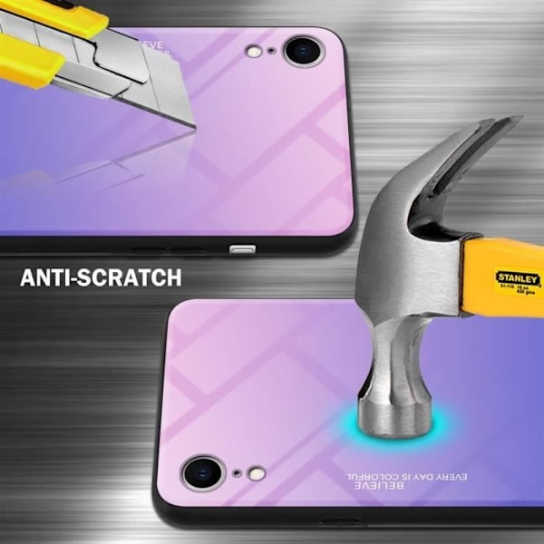 Fodral till Apple iPhone XR Skal i ROSA - BLÅT Fodral Skydds tvåfärgad TPU ROSA - BLÅ