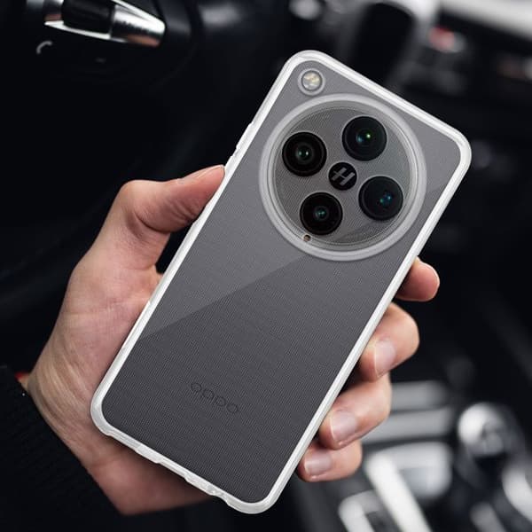 Transparent stötsäker silikonfodral för OPPO Find X8 Pro 5G Vit