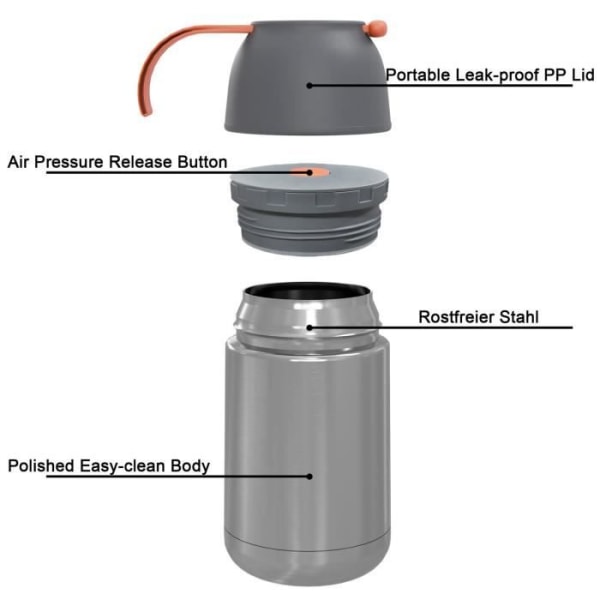 Isolerad flaska med en kapacitet på 650 ml Intirilife