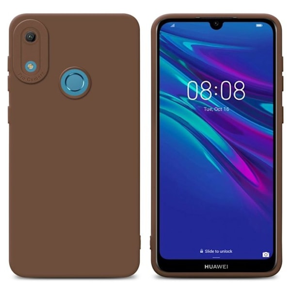 Skydd för Huawei Y6 2019 i FLUID BRUN Fodral Etui Skydd i flexibel TPU-silikon kastanj