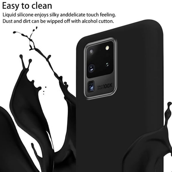 Telefonfodral - CADORABO - Samsung Galaxy S20 ULTRA - TPU silikon - Justerbar sladd - Optimalt skydd Svart