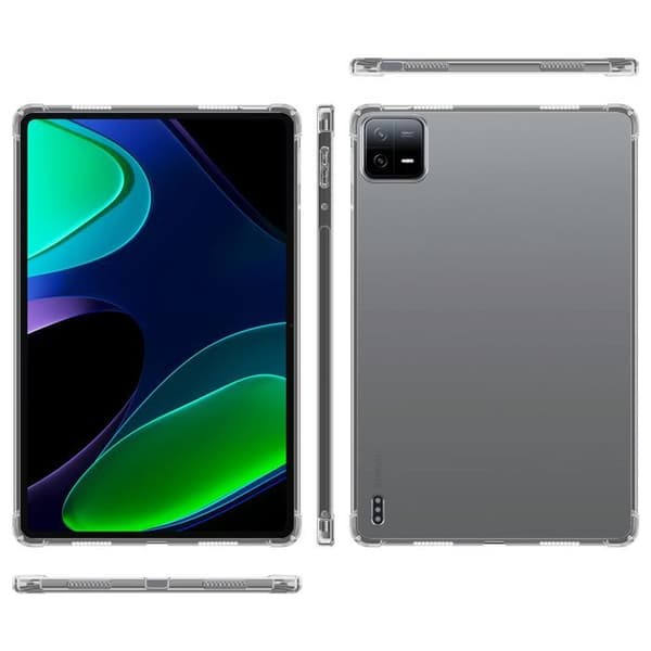 Transparent stötsäker silikonfodral för Xiaomi Pad 6 Pro Vit