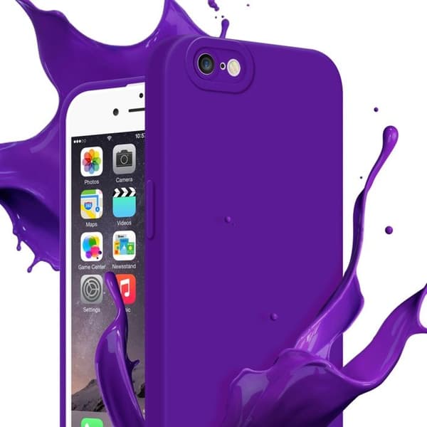 Skyddsfodral för iPhone 6 PLUS / 6S PLUS i MÖRKLILA FLUID Stötskyddande Fodral Violett