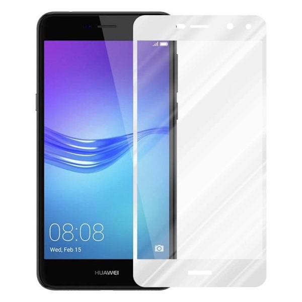 Skyddsfilm - CADORABO - Huawei Y6 2017 - Härdat glas - Transparent - 0,3 mm tjockt TRANSP, VIT