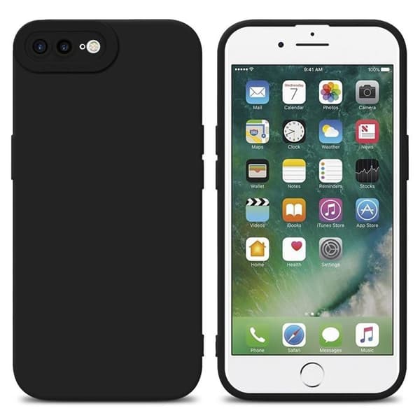 Skyddsfodral för iPhone 7 PLUS / 7S PLUS / 8 PLUS i FLUID SVART Stötskyddande Svart