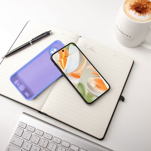 Skal för Google Pixel 9 PRO Stötabsorberande i LIQUID LIGHT PURPLE Violett