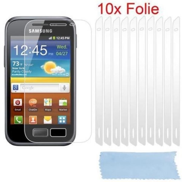 Cadorabo - 10x HÖG KVALITET Filmer och skärmskydd > Samsung Galaxy ACE 2 < hög klar - Genomskinlig