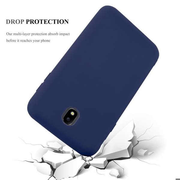 Skyddsfodral för Samsung Galaxy J3 2017 US Version MÖRKBLOMMA Antichock Silikon Blå