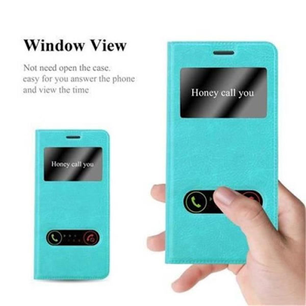 Samsung Galaxy S7 EDGE Fodral i MINT TURQUOISE från Cadorabo (Design VIEW) Helt skyddsfodral med flipskydd, stativ