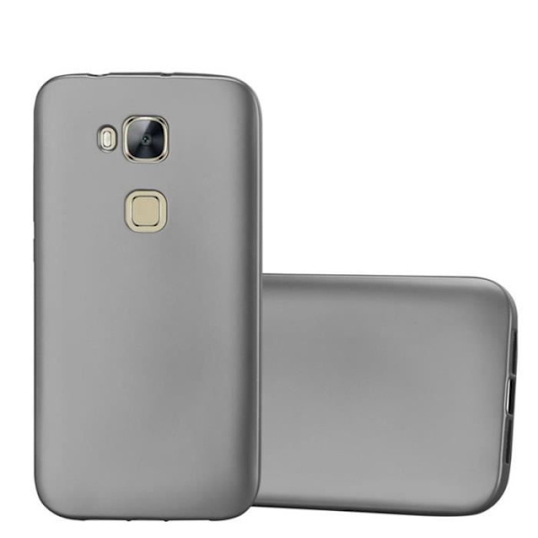 Cadorabo Fodral fungerar med Huawei G7 PLUS - G8 - GX8 i METALLIC GREY - Stötsäker och reptålig TPU silikonskydd - Ultra