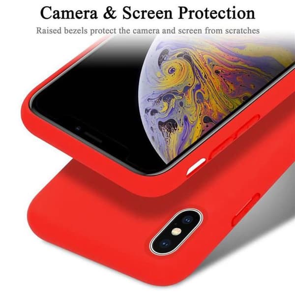 Skal för iPhone X / XS Stötabsorberande i LIQUID RED Röd