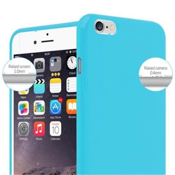 Apple iPhone 6 PLUS / 6S PLUS JELLY LJUSBLÅT Fodral Cadorabo JELLY TPU Silikonskyddsfodral Cover Ultra Slim Bumper