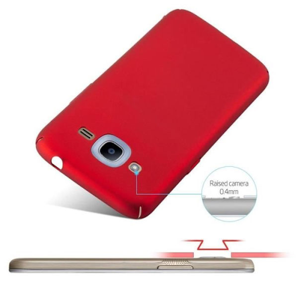 Cadorabo Fodral till Samsung Galaxy J2 2016 i METALLISK RÖTT