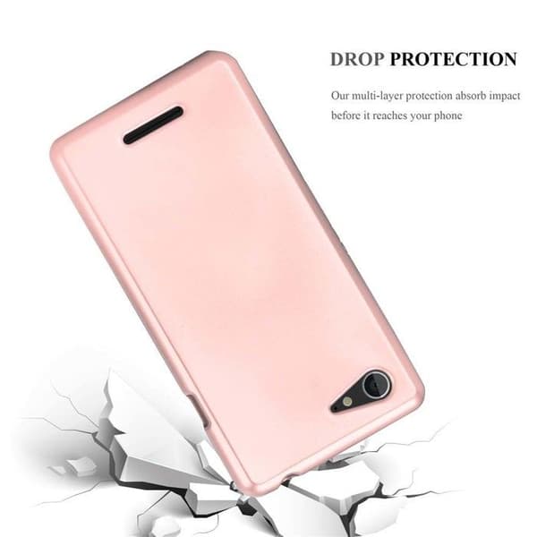 Skyddsfodral för Sony Xperia E3 Skyddsfodral i MATTE DESIGN i ROSÉGULD Ros