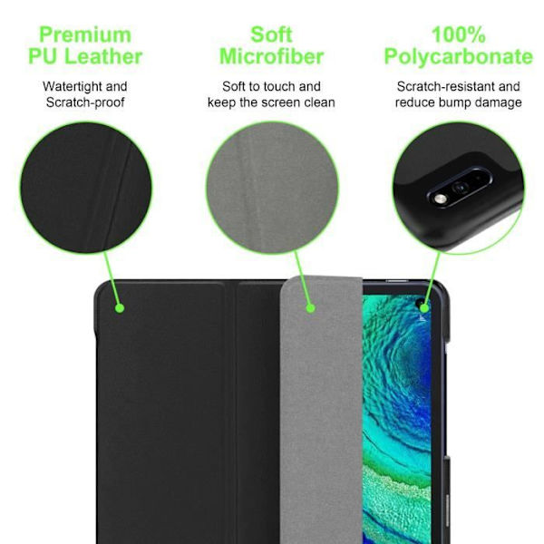 Tablet-fodral - Cadorabo - Huawei MatePad PRO - Svart Satin - 360° Skydd - Automatisk Väcka SVART SATIN