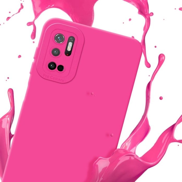 Coque för Xiaomi RedMi NOTE 10 5G / POCO M3 PRO 5G i FLUID HOTPINK Fodral Etui Case Cover i flexibel TPU-silikon Skydd Rosa