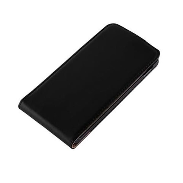 Cadorabo Coque LG Google NEXUS 5 DESIGN FLIP Stil Fodral Etui Hölje i Slätt Konstläder SVART AV ONYX