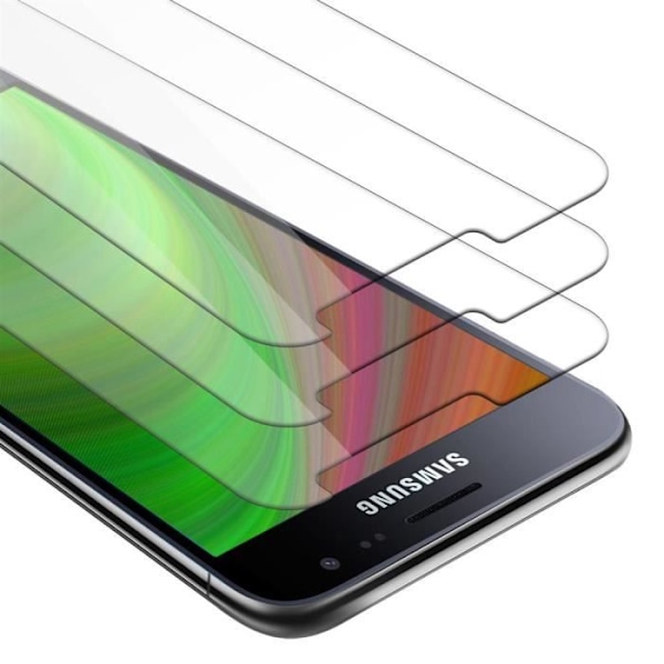 Cadorabo 3x Skyddsglas för Samsung Galaxy J3 2016 - 3x Härdat skyddsglas (Tempered) Transparent