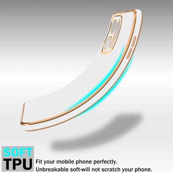 Fodral för Oppo FIND X5 Glansig Vit - Guld med skydd för kamera Vit
