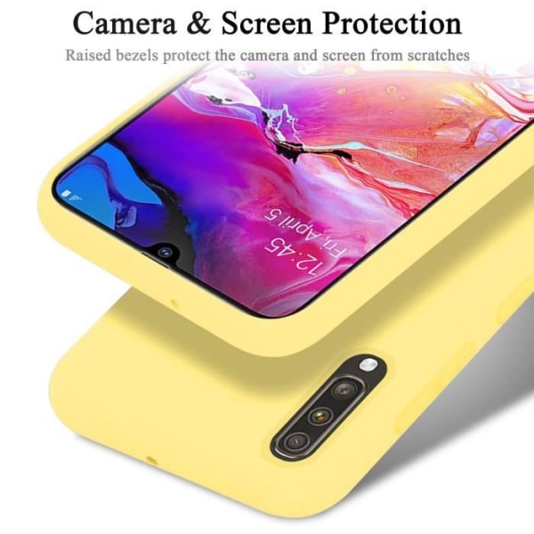 Fodral för Samsung Galaxy A70 / A70s i LIQUID Yellow Cadorabo Cover Silikon TPU