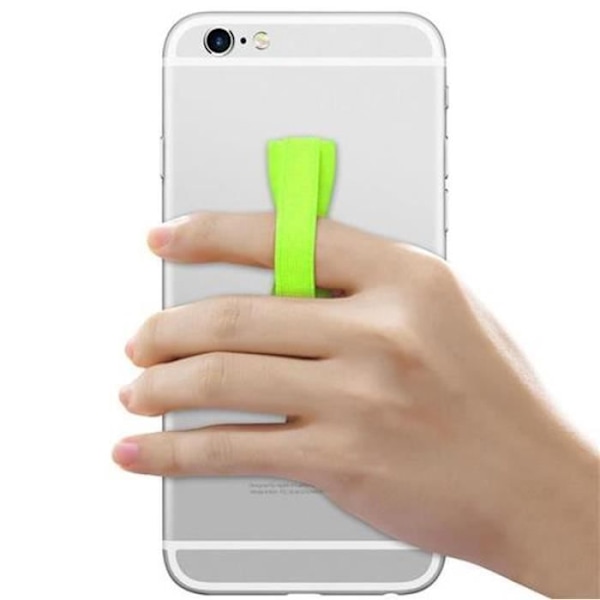 Cadorabo- Sling Grip fingerhållare för Smartphones/Surfplattor/Ipod/eReader handledsstöd, ring, rem i GRÖN färg