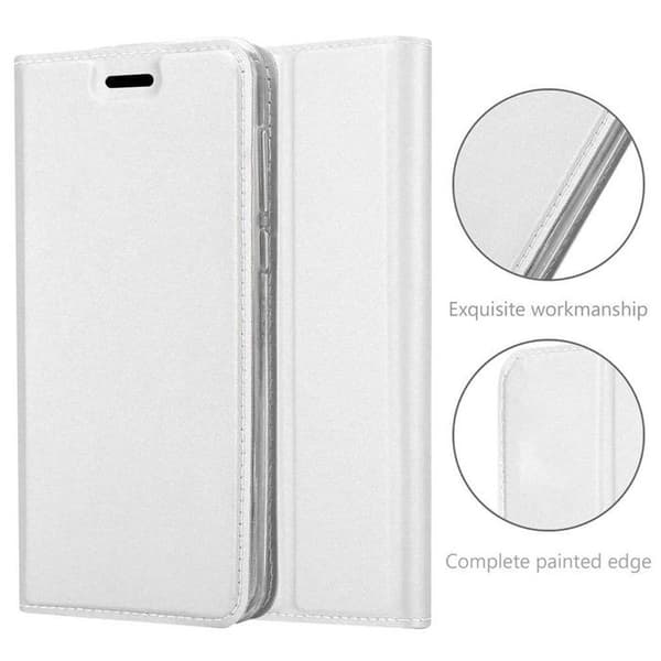 Flip-fodral för Huawei ASCEND P7 Etui i KLASSISK SILVER Plånbok Stötsäker Grå