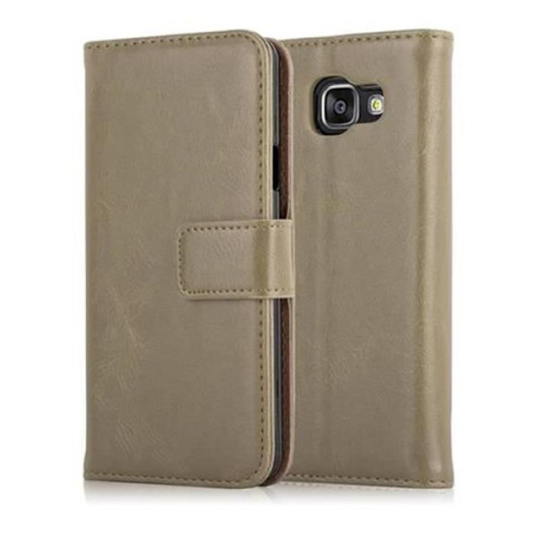 Samsung Galaxy A3 2016 Fodral (6) BRUN CAPPUCINO - CADORABO - Magnetisk Fodral Skal CAPPUCINO BRUN