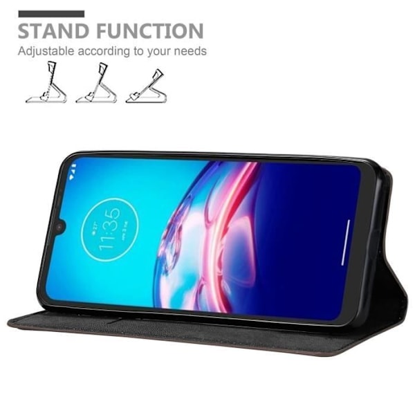 Mobiltelefonfodral - CADORABO - Motorola MOTO E6s 2020 - Kaffeebrun - Magnetstängning - Ultra tunn kaffe brunt