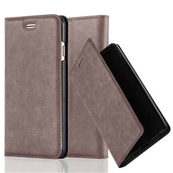 Cadorabo Apple iPhone 6 PLUS / 6S PLUS Fodral BRUNT Osynlig magnetisk STÄNGNING Fodral Fodral Stöder Stand Card Slot