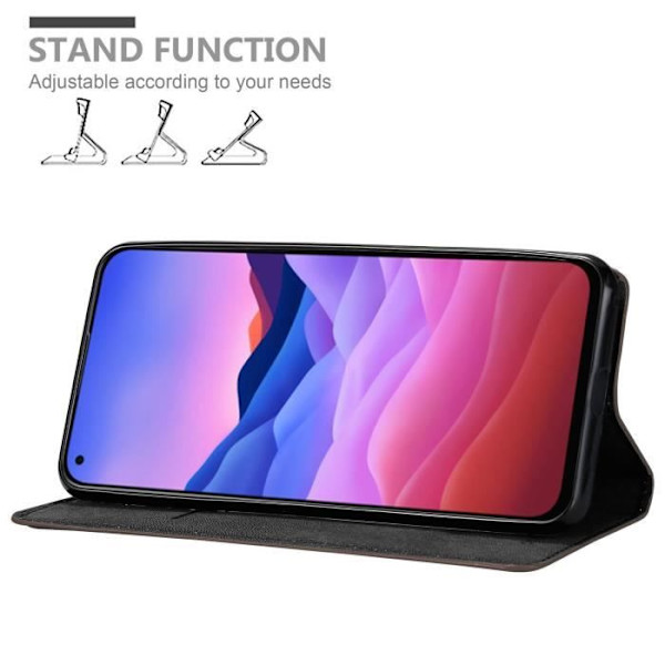 Telefonetu - CADORABO - ZTE Blade V2020 - Kaffebrun - Magnetstängning - Mjukt fodral kaffe brunt